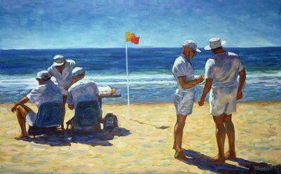 Judges at the Lifesaving Carnival by Ted Blackall